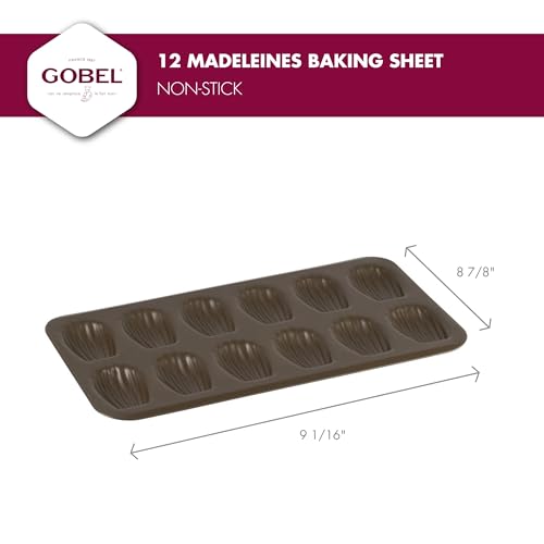 Gobel Non-Stick 12 Madeleines Baking Sheet - 9 1/16" x 8 7/8" - Image 3