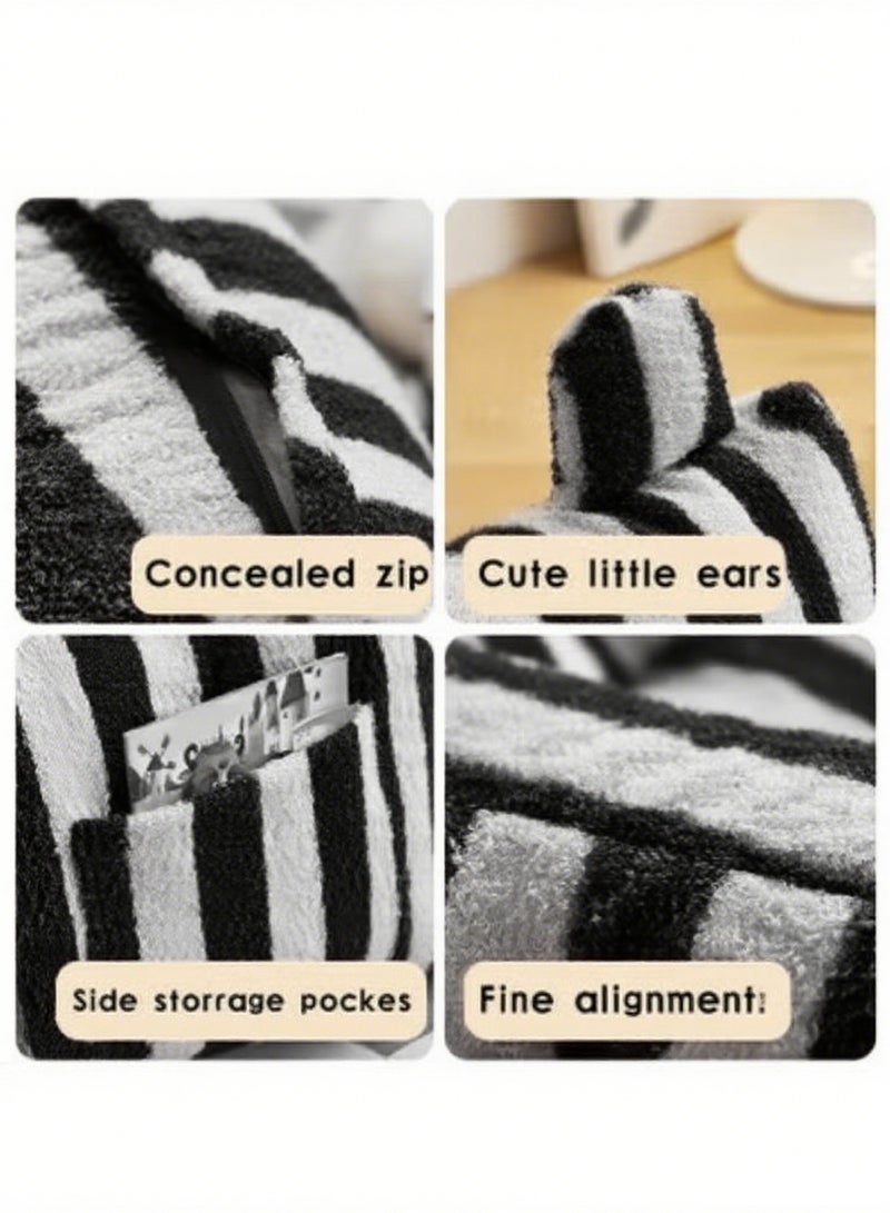 Arabest Kids Sofa Chair Animal Cartoon Sofa, Kid's Sofa Chair Children Cute Cartoon Couch Baby Sofa Seat Non-slip Armchair Animal Design Sofa Toddler Birthday Gift for Boys and Girls, Black Stripe Children's - Image 3