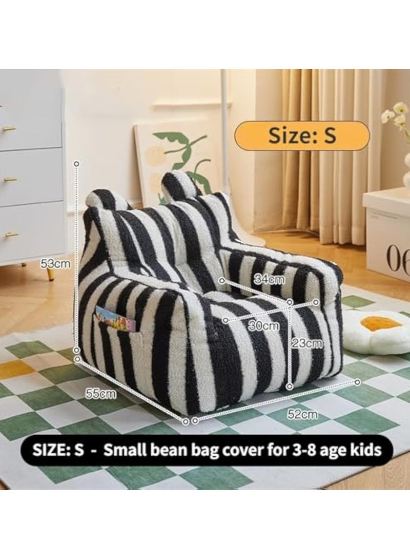 Arabest Kids Sofa Chair Animal Cartoon Sofa, Kid's Sofa Chair Children Cute Cartoon Couch Baby Sofa Seat Non-slip Armchair Animal Design Sofa Toddler Birthday Gift for Boys and Girls, Black Stripe Children's - Image 2