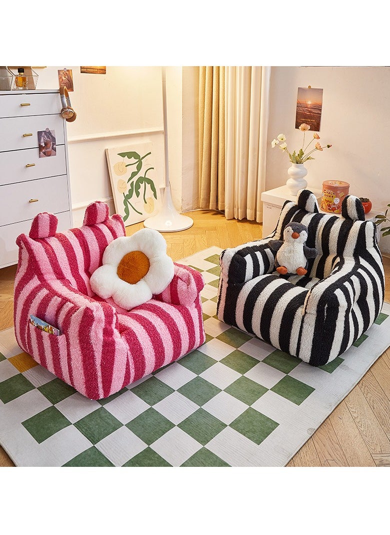 Hihonor - Kids Sofa Chair Animal Cartoon Sofa, Kid's Sofa Chair Children Cute Cartoon Couch Baby Sofa Seat Non-slip Armchair Animal Design Sofa Toddler Birthday Gift for Boys and Girls, Black Stripe Children's - Image 1