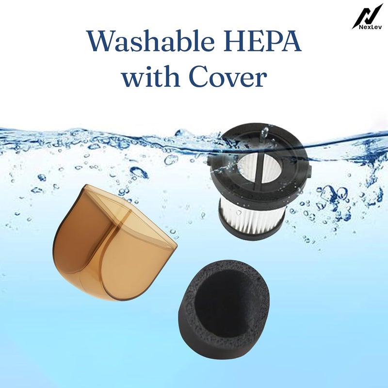 nexlev مكنسة كهربائية للمفروشات والسجاد | لمكافحة عث الغبار، والمواد المسببة للحساسية وشعر الحيوانات الأليفة | تنظيف 4 خطوات مع اهتزاز مزدوج، ضوء UV، إزالة الرطوبة وشفط | HEPA تلتقط 99.99% من الغبار | MR-01 - Image 4