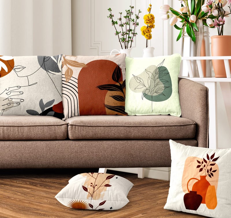 Ultimate Trends Polyester Digital Modern Printed Cushion Cover 24x24 Set of 5, Multi Color(UTCC-New-05_24) - Image 5
