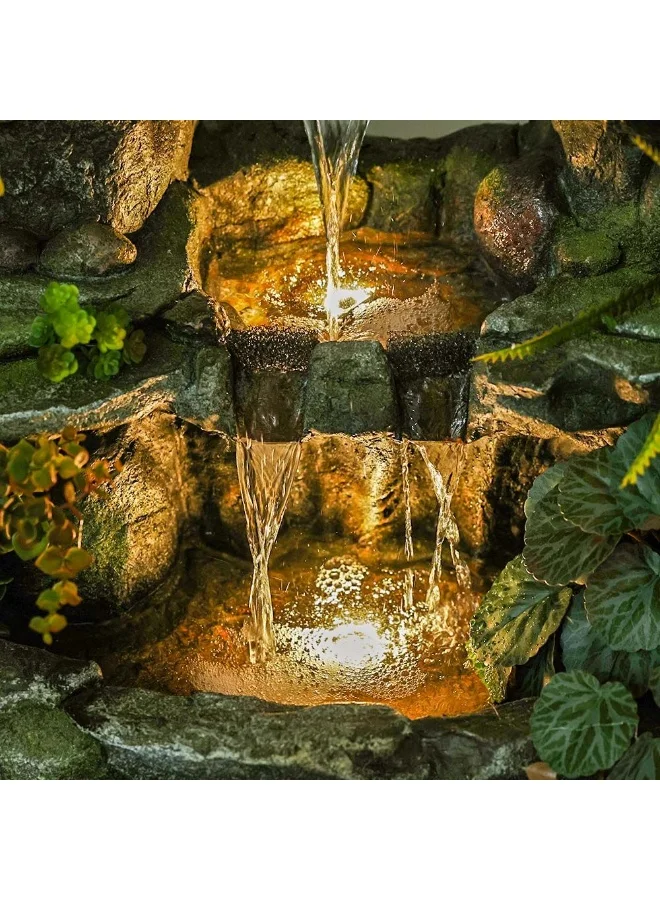DANUBE HOME Daphne Fountain Made of Polyresin Natural Flowing Water Meditation Modern Design Zen Water Falls Decor For Home Office | Decorative Outdoor Fountain Floor Standing Design Outdoor Decor For Garden Patio Backyard