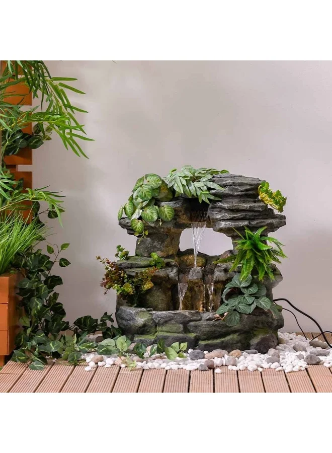 DANUBE HOME Daphne Fountain Made of Polyresin Natural Flowing Water Meditation Modern Design Zen Water Falls Decor For Home Office | Decorative Outdoor Fountain Floor Standing Design Outdoor Decor For Garden Patio Backyard