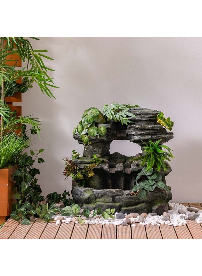 DANUBE HOME Daphne Fountain Made of Polyresin Natural Flowing Water Meditation Modern Design Zen Water Falls Decor For Home Office | Decorative Outdoor Fountain Floor Standing Design Outdoor Decor For Garden Patio Backyard  - Image 4