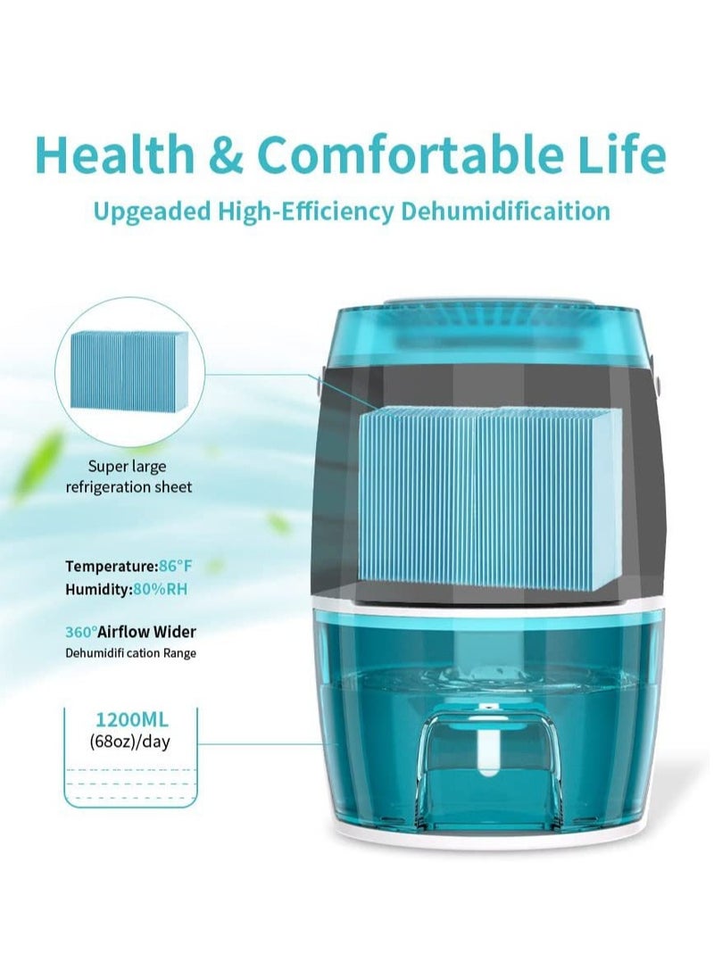 Verci - Small Household Appliance Dehumidifier, Mini Dehumidifier, Basement Dryer, Moisture Absorber Convenient and Practical One Click Switch Sleep Mode - Image 1