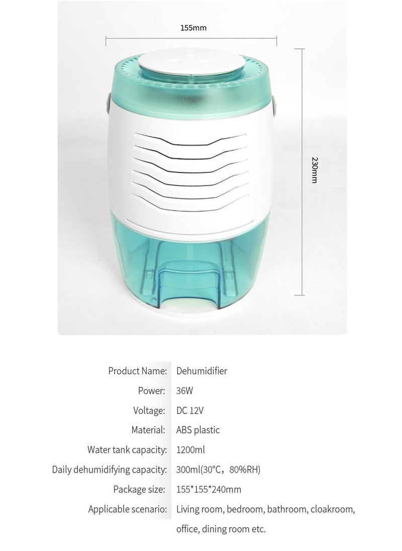 Verci - Small Household Appliance Dehumidifier, Mini Dehumidifier, Basement Dryer, Moisture Absorber Convenient and Practical One Click Switch Sleep Mode - Image 1
