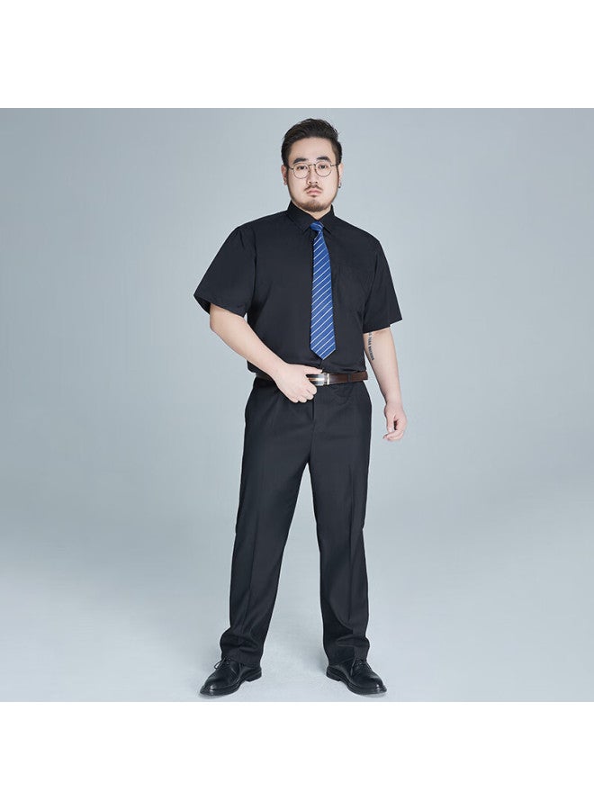 Ayoupang Plus Size Short Sleeve Shirt Men's Business Loose Solid Color Fat Workwear Summer Plus Size Wrinkle-free Formal Shirt - Image 4