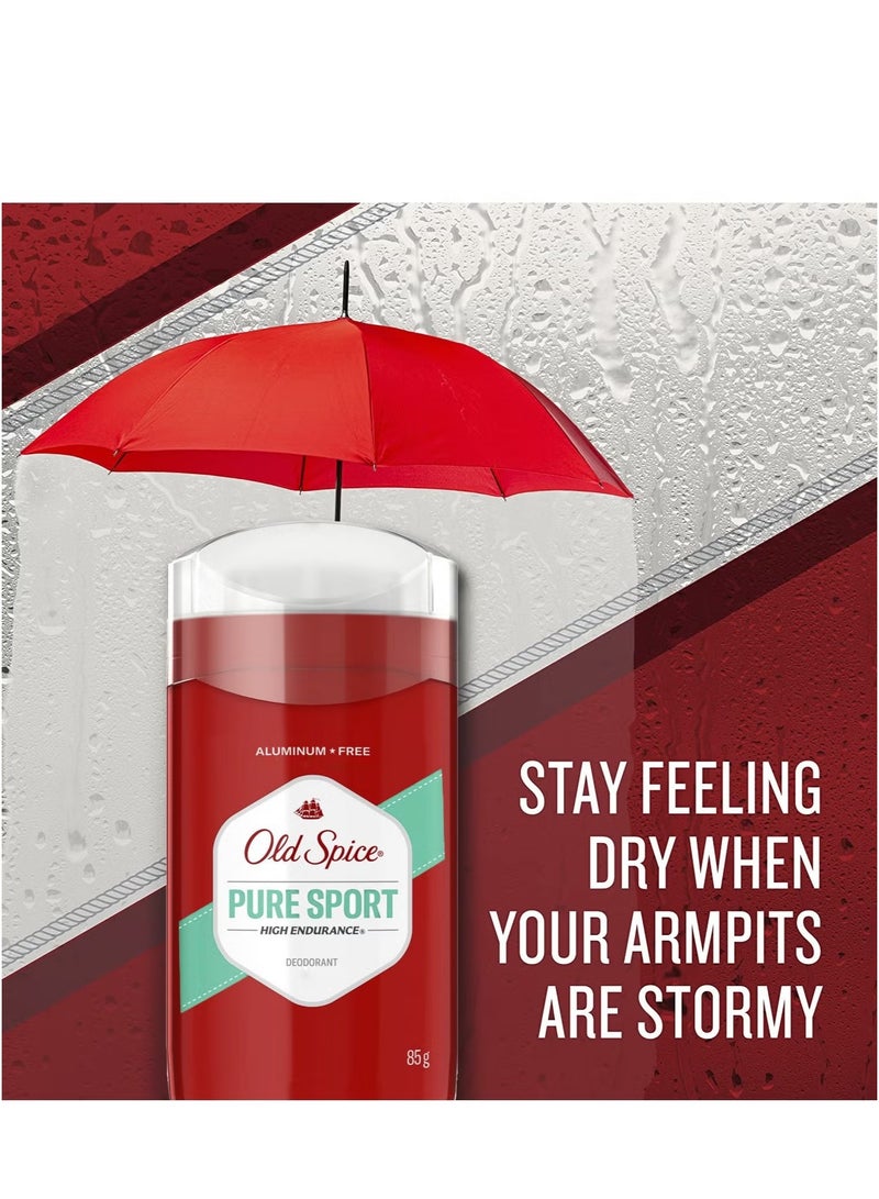 Old Spice Pure Sport Aluminum Free High Endurance Deodorant 3 x 85g  - Image 2
