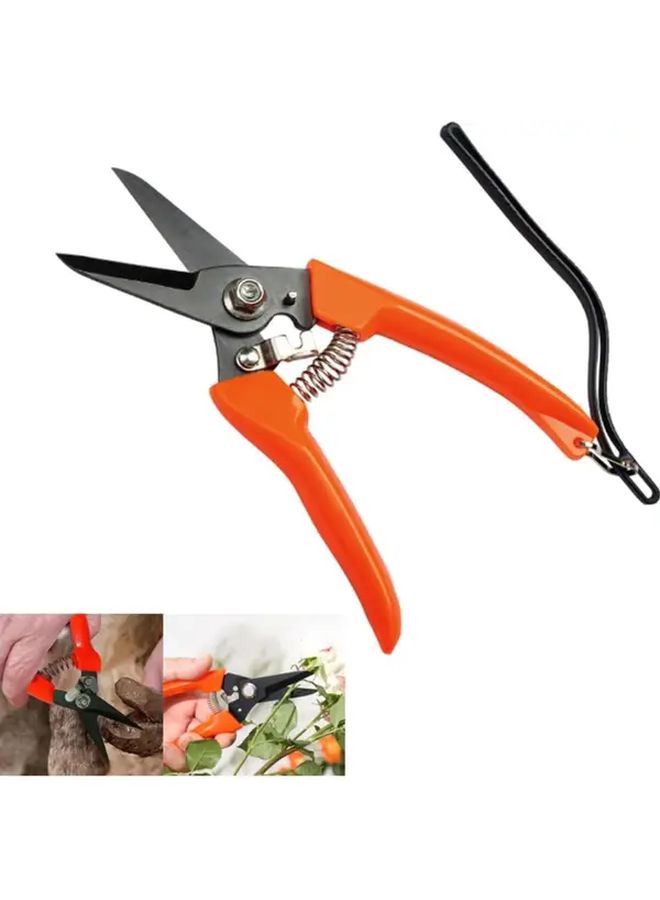 "One Piece Orange Heavy Duty Sheep Goat Hoof Trimmer With Blade Spring Loaded Mechanism Professional Livestock Foot Care Manual Handheld for Sheep Goats Hogs Easy One Handed Trimming Farm Use" - Image 2