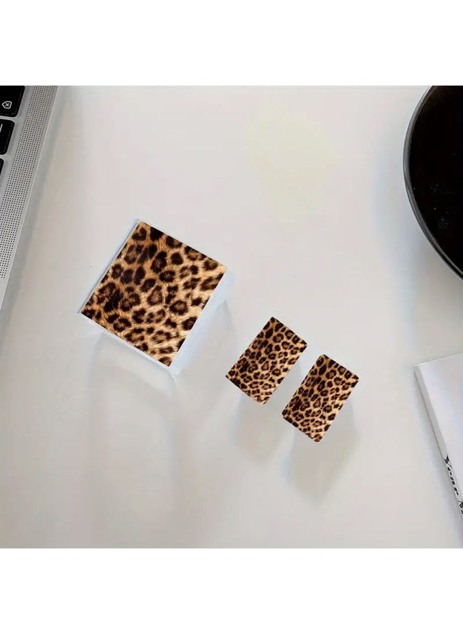 Generic - Applicable To For Apple 18w/20w Charger Protective Case TPU Protective Case Leopard Print Charger Protective Case-Color:Leopard Print [three-piece Set - 1 Charging Headband + 2 Small Heads] - Image 1
