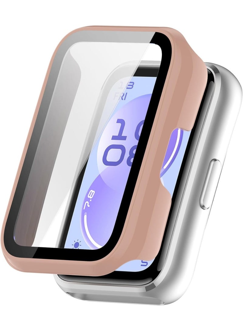 A 3D protective cover for the Huawei Band 11   made from highly transparent, scratch-resistant polycarbonate material that offers high responsiveness.PINK - Image 1