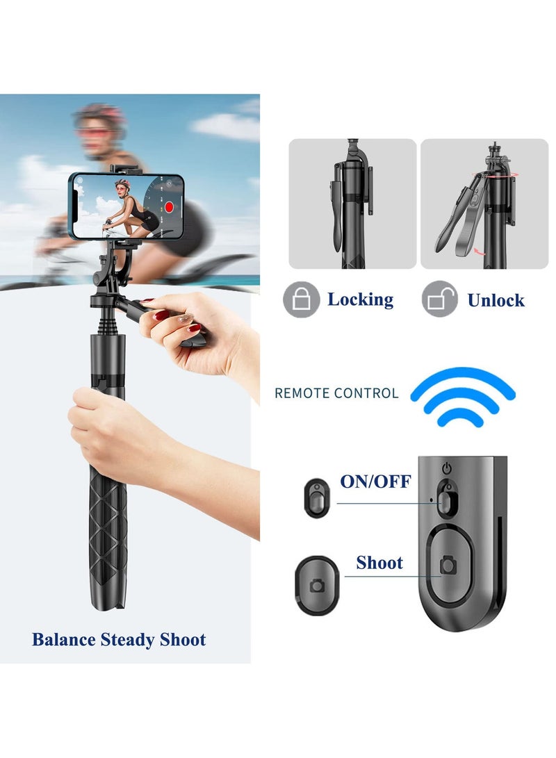 Sunbmebge 60" Phone Tripod,Tripod for iPhone with Fill Light and Rechargeable Remote,Aluminum Selfie Stick Phone Stand Compatible with Cell Phone/Camera/Ring Light/DJI/GoPro  - Image 3
