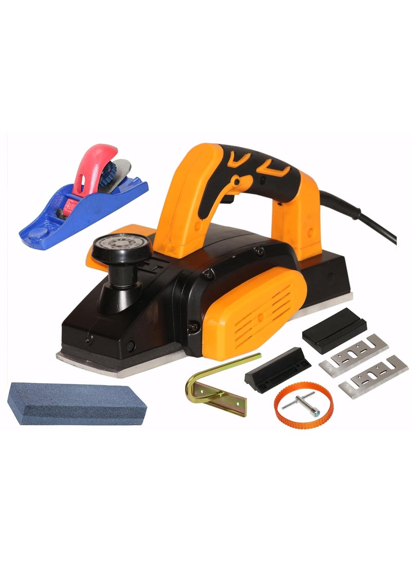 Digital Craft Digital Craft Wood Planer 800W Machine of Carpentry HighPower MultiFunction Electric Planer Professional Woodworking Machine Electric Wood Planer Machine 82mm5Inch Hand PlanerSharpening Stone 
