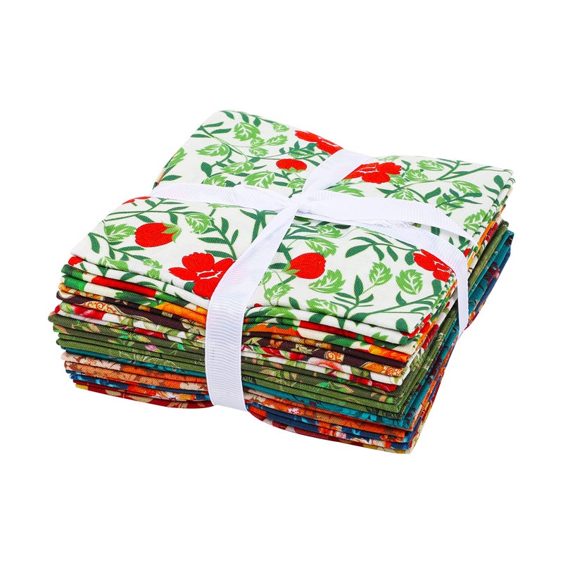 Craftido -25 Options- 100% Cotton Quilting Fabric Bundles 10pcs Fat Quarters 18â€x21â€-Medium Weight 5.2 oz- Soft Cotton for Quilting, Sewing Project, Patchwork, DIY Crafts - Retro Style - Image 4