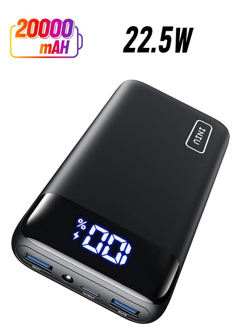 INIU - INIU Power Bank, 20000mAh Fast Charging Portable Charger, 22.5W Powerbank with USB C Input & Output, Battery Pack PD3.0 QC4.0 Compatible with iPhone 16 15 14 13 12 11 Pro Max Samsung S22 S21 S20 iPad - Image 1