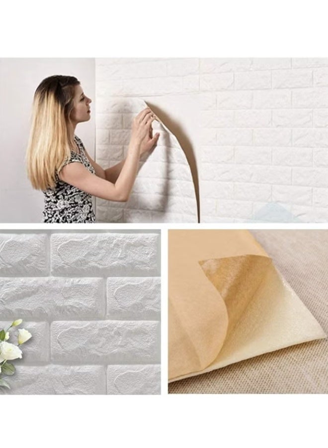 3D Foam Wallpaper 70*70 cm for Wall Renovation, Self-Adhesive Waterproof and Moisture-Proof Wall Panels with Modern Design - (B) - Image 4