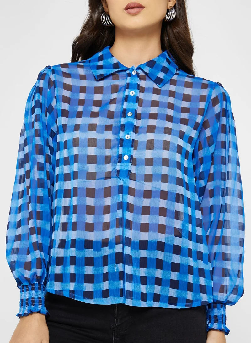 French Connection Checked Button Down Shirt