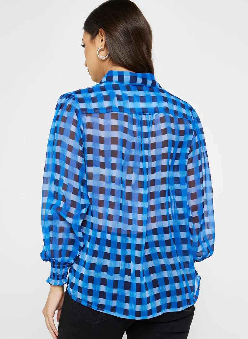 French Connection Checked Button Down Shirt