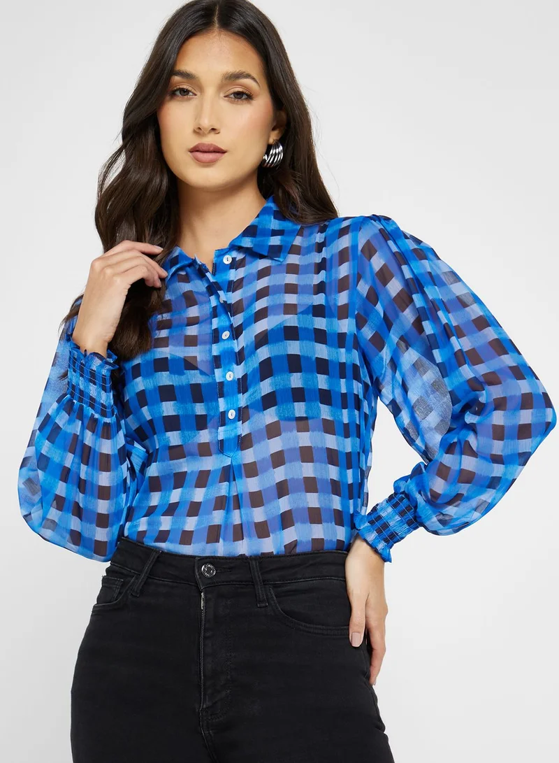 French Connection Checked Button Down Shirt