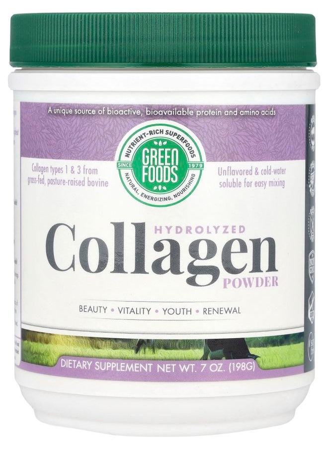 Green Foods - Hydrolyzed Collagen Powder Unflavored 7 oz (198 g) - Image 1