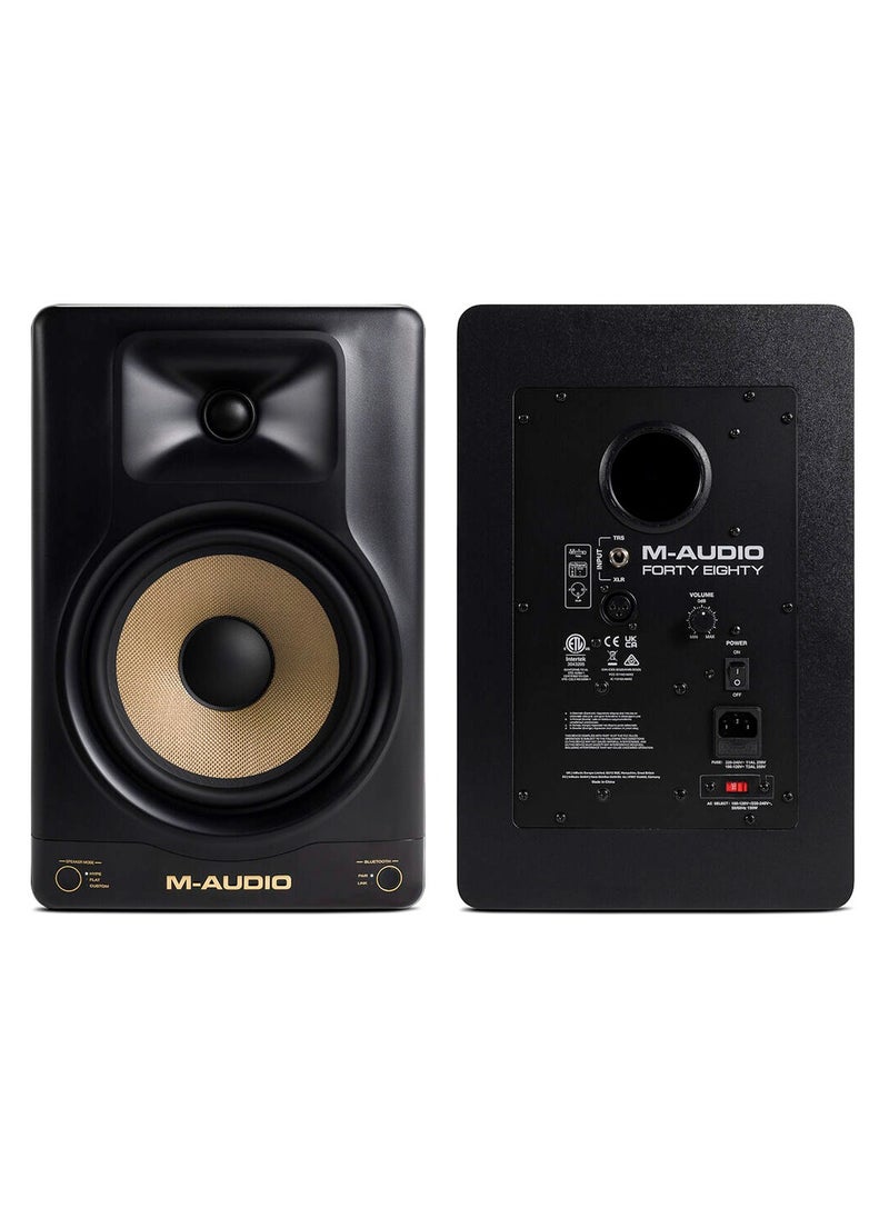 M-Audio - M-Audio Forty Eighty 8-inch Powered Studio Monitor 150W Bi-amped Active Studio Monitor with 8" Woofer, 1.25" Tweeter, Bluetooth, and DSP - Each - Image 1