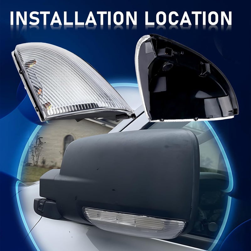 Gagsu Front Right Passenger Side Mirror Turn Signal Light Compatible with Dodge Ram 1500 2500, Mirror Turn Signal Light Lamp Front Right Passenger Side 68064948AA (Passenger's Side) - Image 5