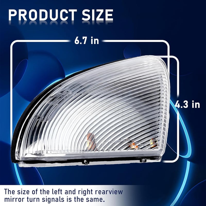 Gagsu Front Right Passenger Side Mirror Turn Signal Light Compatible with Dodge Ram 1500 2500, Mirror Turn Signal Light Lamp Front Right Passenger Side 68064948AA (Passenger's Side) - Image 4