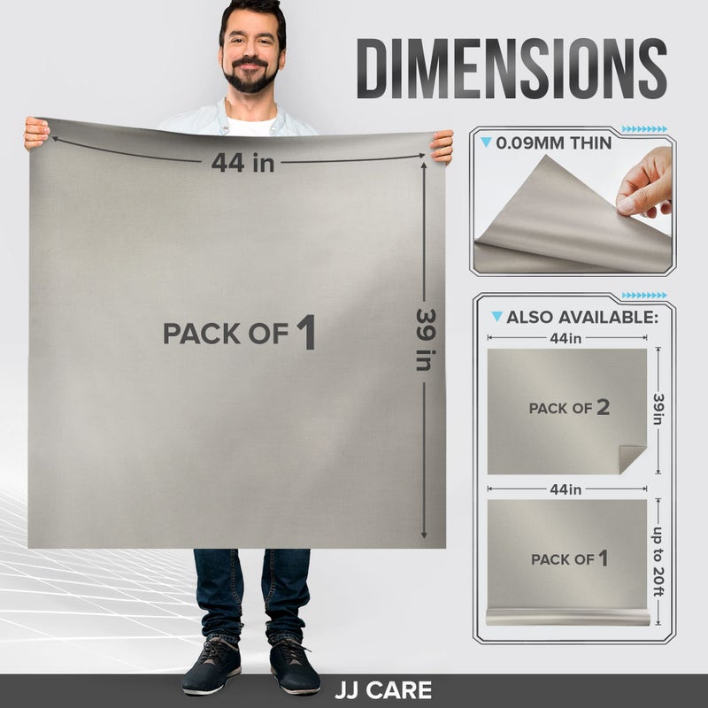 JJ CARE قماش فاراداي من JJ CARE [عبوة من 2، 44" × 39" قماش فاراداي + شريط فاراداي طويل 1" × 24" + تعليمات] - قماش بدرجة عسكرية - Image 2