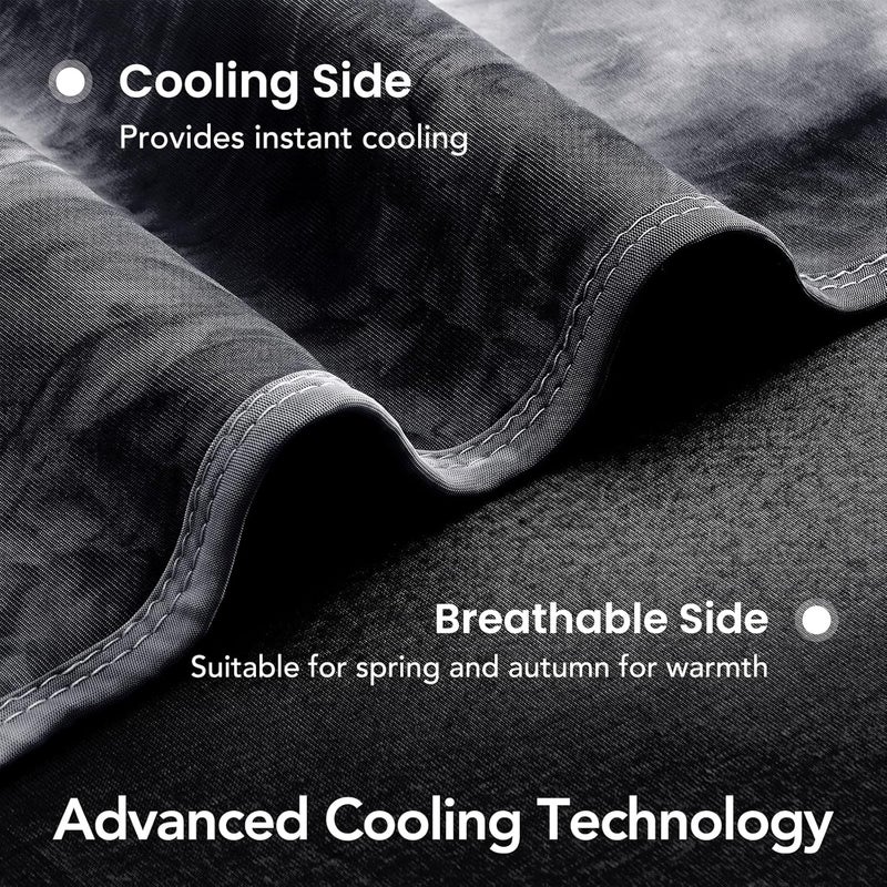 Topcee Cooling Blanket for Night Sweats Decorative Tie Dye, Absorbs Heat to Keep Cool on Warm Nights, Q-Max 0.5 Cooling Blankets for Hot Sleepers, Ultra-Cool Lightweight Sofa Throw Blanket (50"x70") - Image 5
