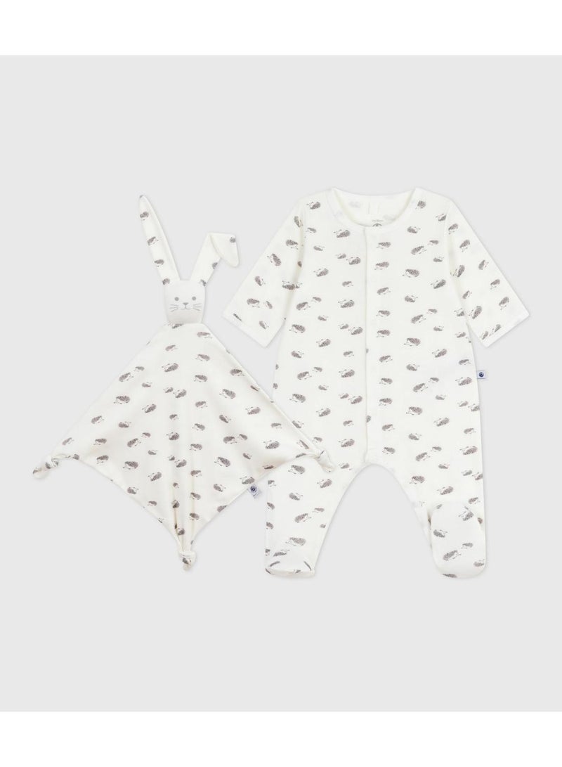 Petit Bateau Newborn babies' printed cotton gift set - Image 1