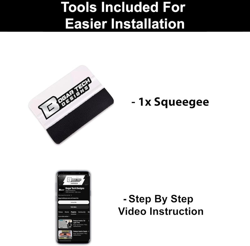 Bogar Tech Designs Precut Quarter Window Distressed American Flag Vinyl Decal for GMC Sierra and Chevy Silverado 2019-2022, Matte Black - Image 5