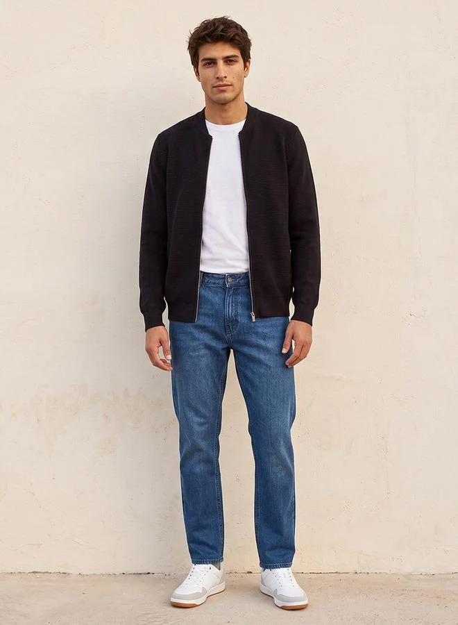 ايكونيك TEXTURE ZIPPER SWEATER