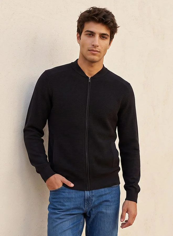 ايكونيك TEXTURE ZIPPER SWEATER