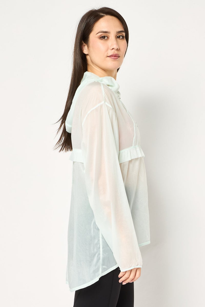 Nike Women Brand Logo Running Jacket, Mint Green - Image 4