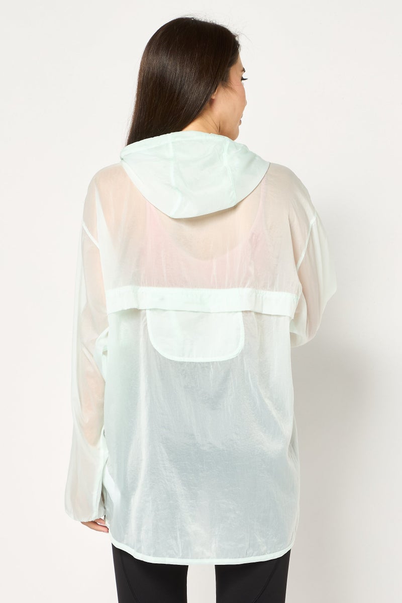 Nike Women Brand Logo Running Jacket, Mint Green - Image 2