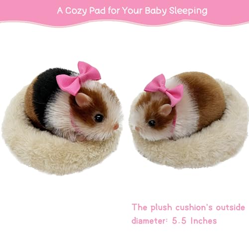 VOLOBE 5 Inches Silicone Hamster Realistic Toy Hamster as Silicone Piglet Companion with Sleeping Pad Accessories for Kids Boy Girl Birthday Handmade Gift Black Hamster - Image 5