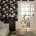 Laatse Black Golden Floral Peel and Stick Wallpaper Flowers Contact Paper 175 x 393 Self Adhesive Waterproof Vintage Dark Floral Wall Paper for Shelf Liner Cabinet Decor - Image 2