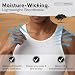 BROOKLYN VERTICAL Mens 6Pack Ribbed Tank Tops MoistureWicking Lightweight Athletic Undershirts White - Image 2