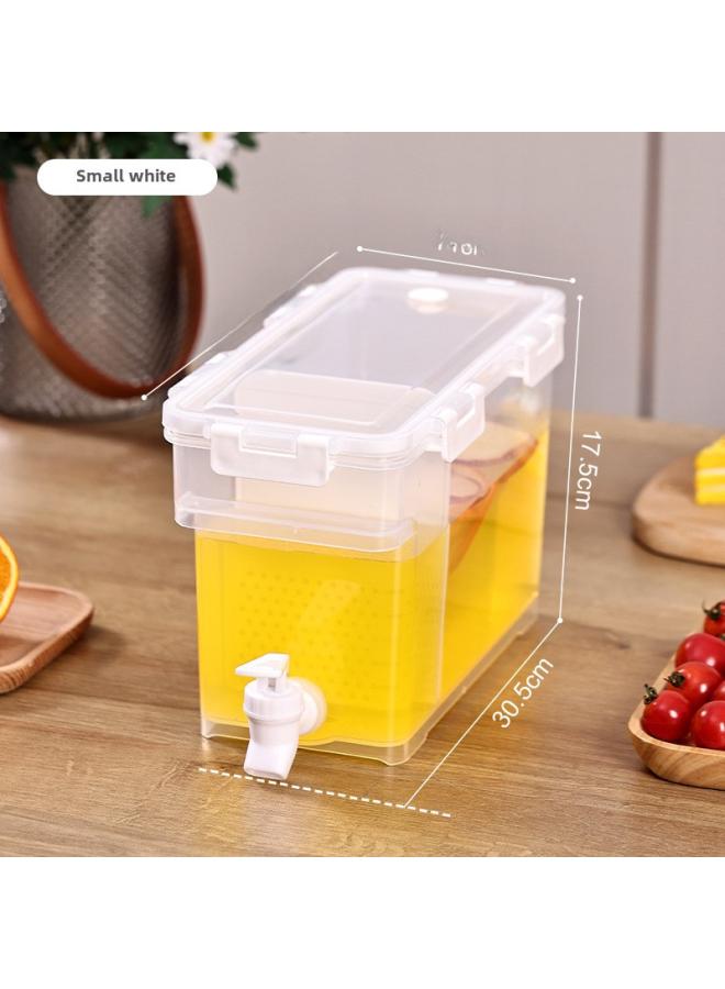 Plastic Cold Water Bottle Food Grade Refrigerator With Faucet 3.5 Liters Cold Water Bucket Cold Bubble Juice Bucket Large Capacity Cold Water Bucket