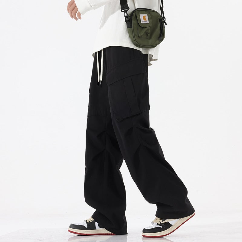 Overalls Men'S High-End Autumn Japanese Fashion Brand Double Pleated Loose Draped Straight Overalls For Men And Women - Image 1