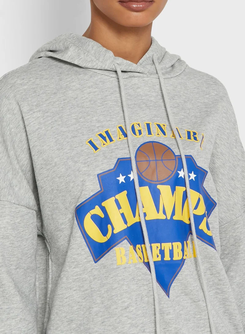 Ginger Slogan Graphic Hoodie