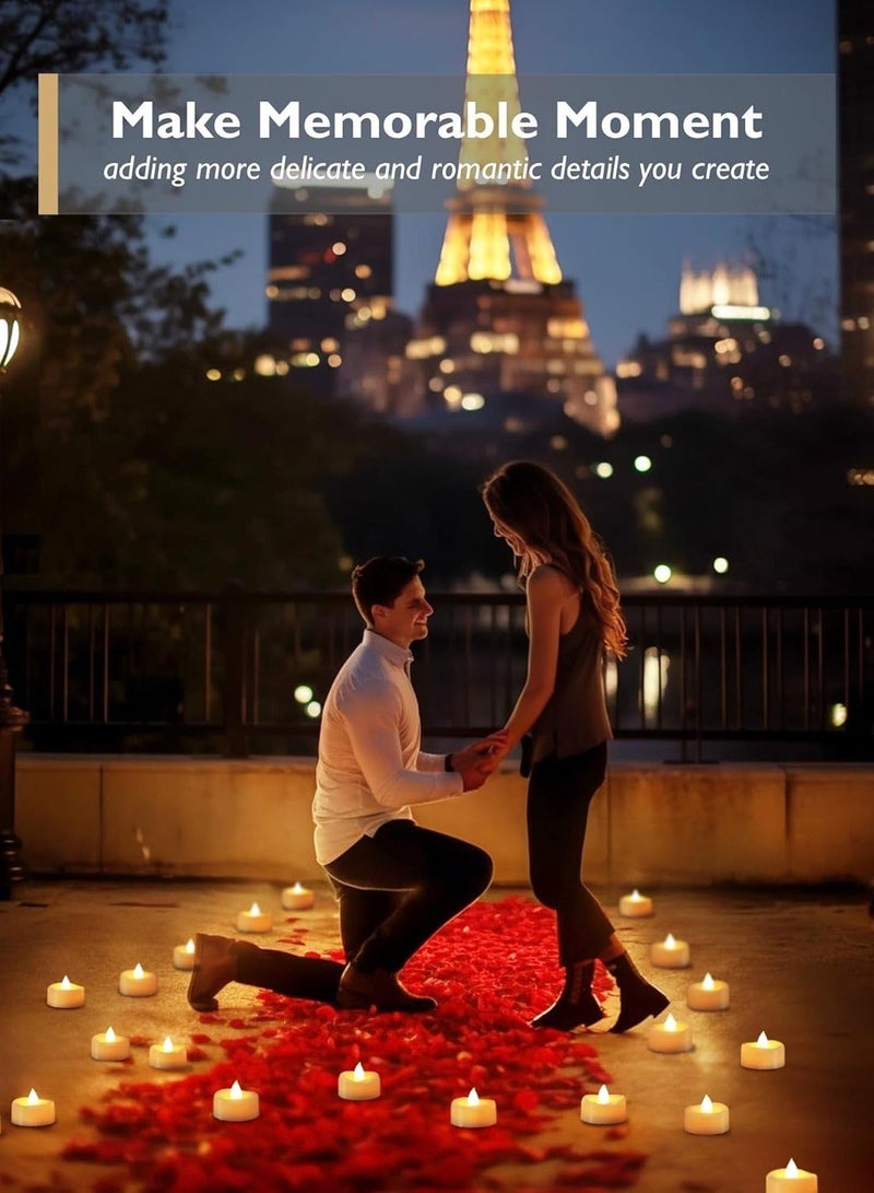 بابونا مجموعة 24 قطعة من الشموع LED غير القابلة للاشتعال، مجموعة من الشموع الكهربائية التي تعمل بالبطارية لتزيين المنزل، حفلات عيد الميلاد والهدايا (أبيض دافئ) - Image 4