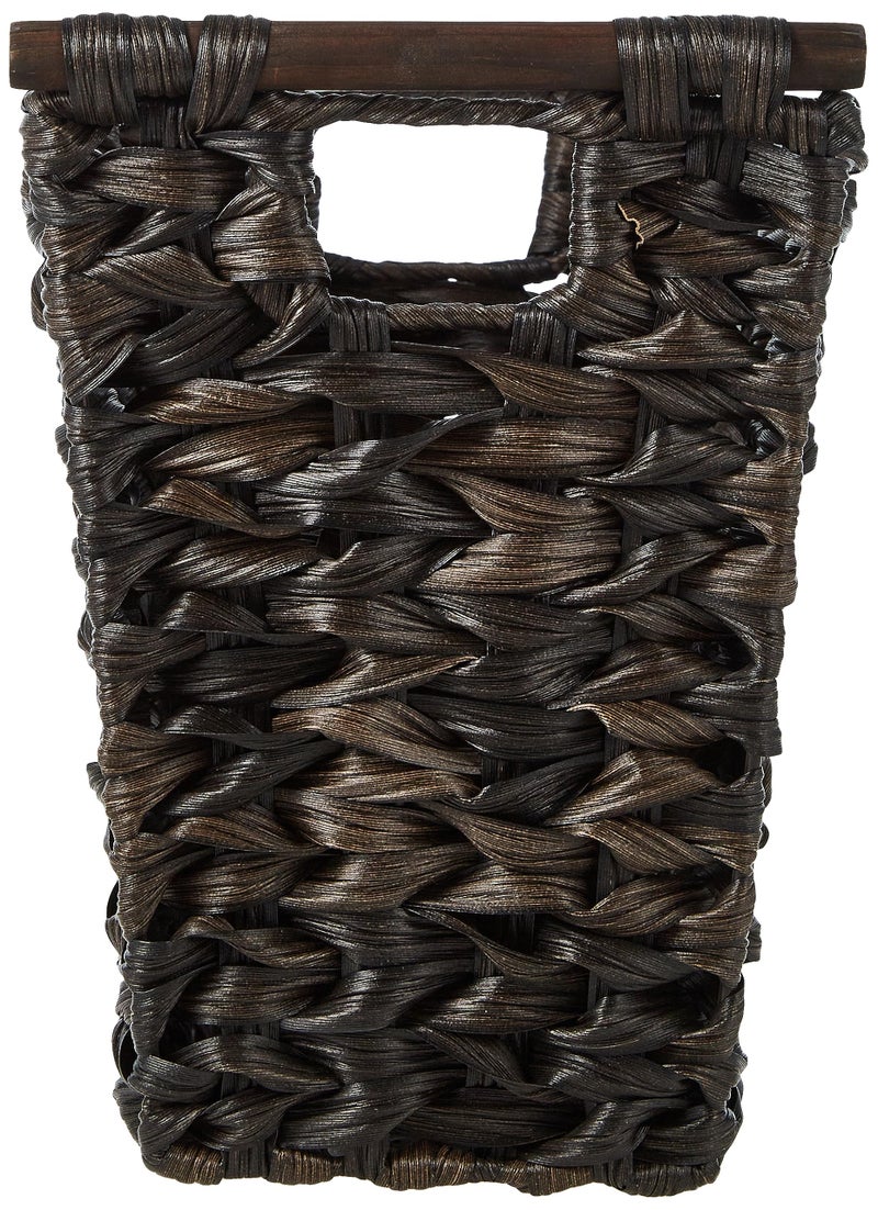 Whitmor Split Rattique Driftwood Brown Waste Basket