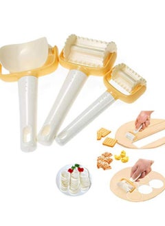 Captaintech Bread Dough Cutter Rolling Cutters, Cookies Biscuits Mold Dumpling Ravioli Skin Maker, Circle Square Stamp Pasta Press Tool Accessory for Kitchen Bakery  - Image 1