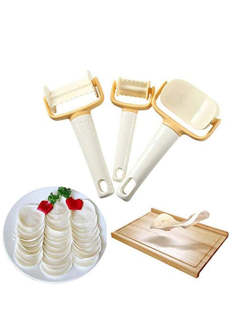 Captaintech Bread Dough Cutter Rolling Cutters, Cookies Biscuits Mold Dumpling Ravioli Skin Maker, Circle Square Stamp Pasta Press Tool Accessory for Kitchen Bakery  - Image 3