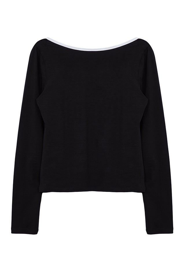 Black Color Blocked Backless Fitted Knitted Blouse TWOAW25BZ00026 - pzsku/Z5B9C2B4D4C1384E1E872Z/45/_/1730941458/9852567b-1e02-4b34-bf75-8d60ea11ecb8