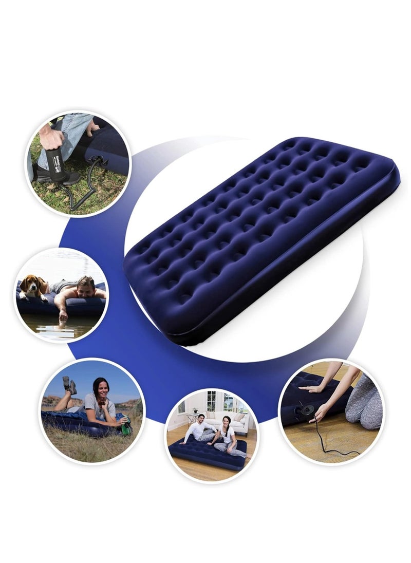 Toshionics Durable Queen Size Air Mattress Portable Foldable Inflatable Waterproof Camping Blow-up Air Bed for Home Travel Hiking Beach Dessert Camping Picnics Sleepovers Guest Bed Indoor and Outdoor Use 203x152x22cm  - Image 5