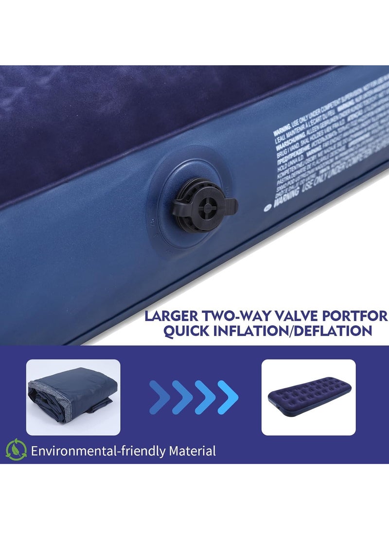 Toshionics Durable Queen Size Air Mattress Portable Foldable Inflatable Waterproof Camping Blow-up Air Bed for Home Travel Hiking Beach Dessert Camping Picnics Sleepovers Guest Bed Indoor and Outdoor Use 203x152x22cm  - Image 4