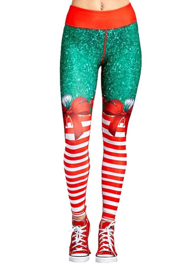 Pincuttee Women's Funny Printed Ugly Christmas Leggings Soft Stretchy Holiday Tights, Xmas-9, Large-X-Large - Image 1